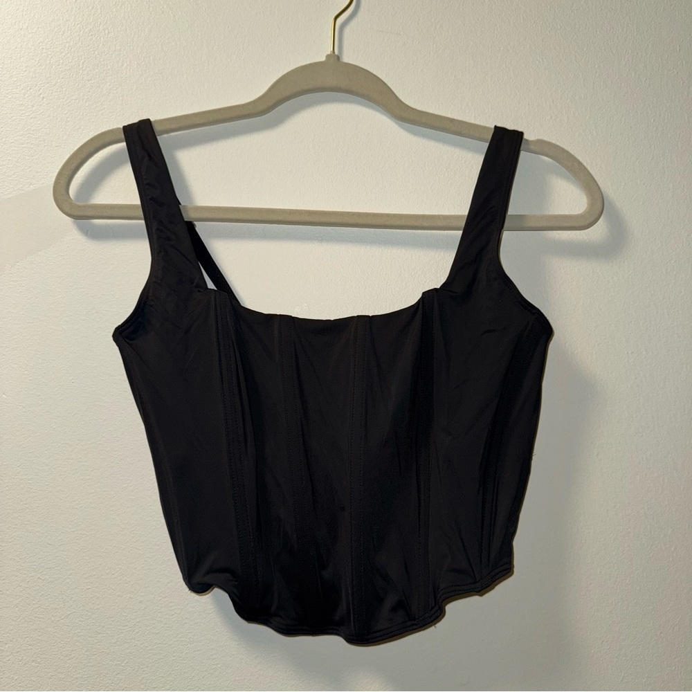 Gilly Hicks Black Corset Tank-top